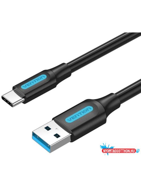 VENTION USB 3.0 A M to C M kábel  0.5M Black PVC Type