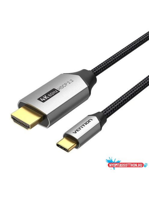 Vention USB-C/M ->HDMI/M (4K, alu), 2m, kábel