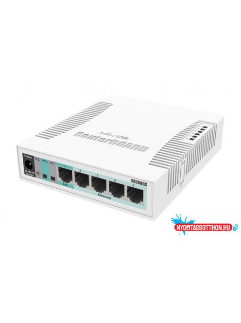 MikroTik RB260GSP/CSS106-1G-4P-1S 5port GbE 1xGbE SFP PoE switch