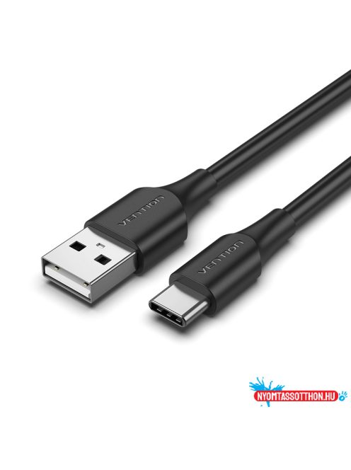 Vention USB-A 2.0/M -> USB-C/M, 2m,(3A,fekete), kábel