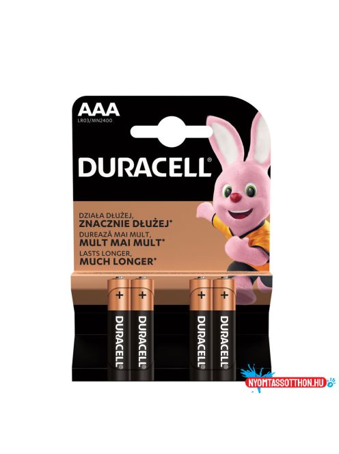 Duracell Basic Alkáli Mikro Elem AAA (MN2400) (1,5V) B4