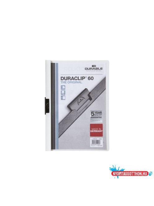 Klip mappa 60lap Durable Duraclip(R), fehér