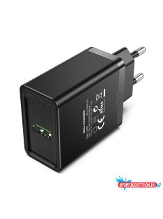 Vention USB-A (1port,18W, fekete), töltő