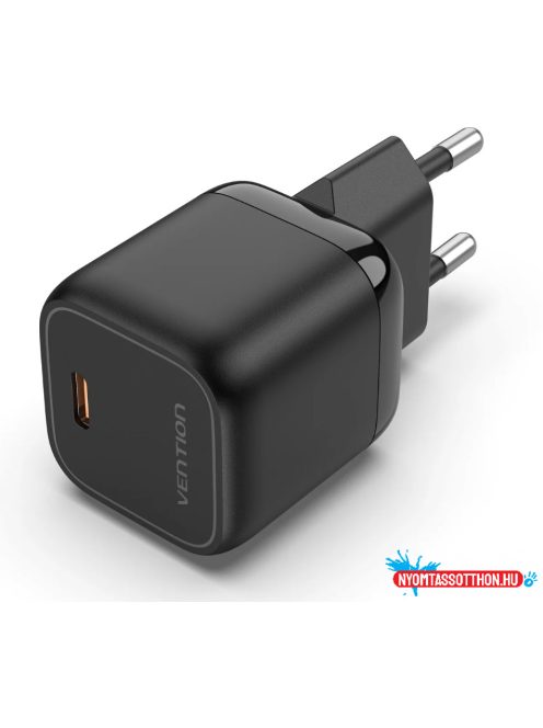 VENTION 1-port USB-C Töltő(30W)Black