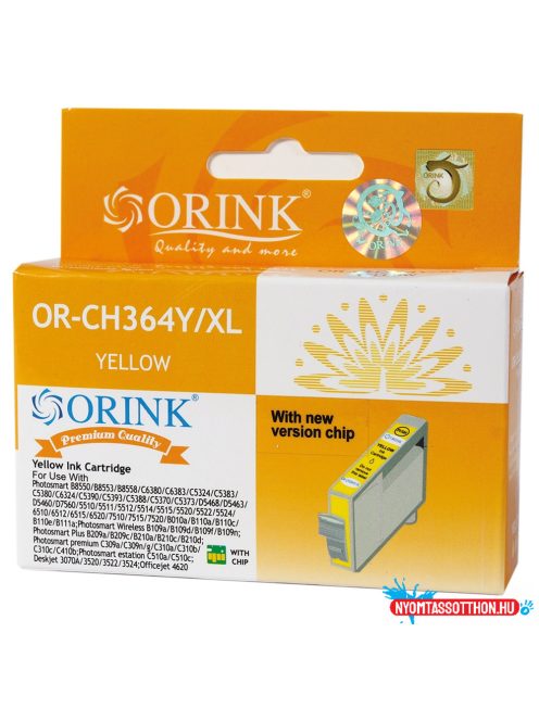 Hp 364XL/CB325EE tintapatron yellow ORINK