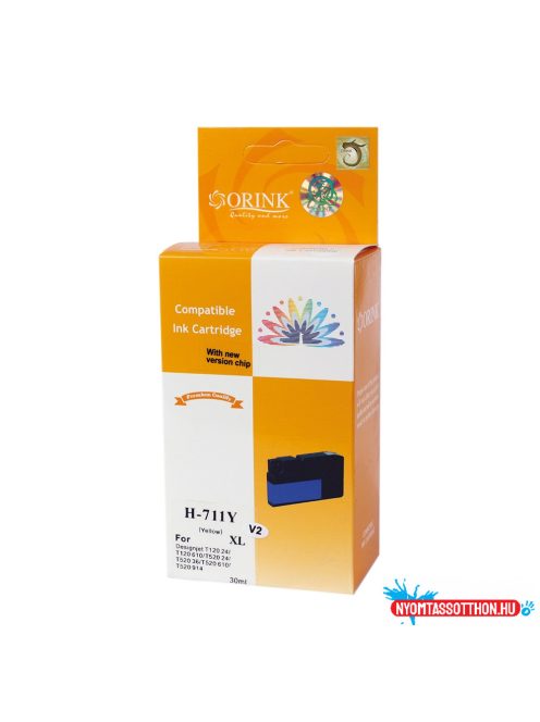 Hp 711XL/CZ132A tintapatron yellow ORINK