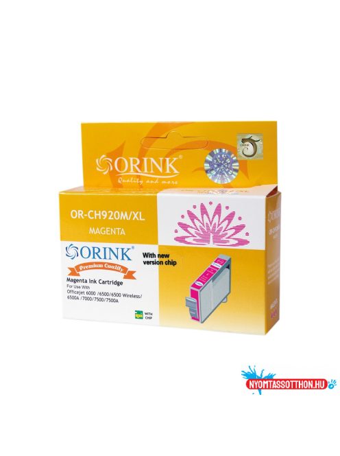 Hp 920XL/CD973A tintapatron magenta ORINK