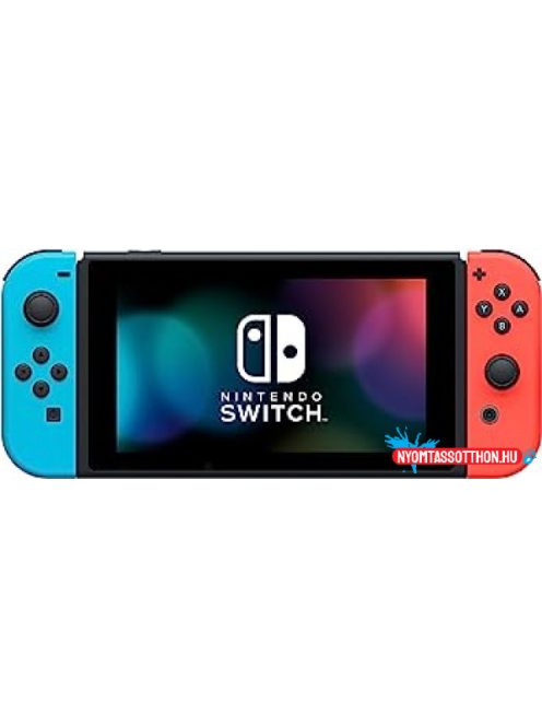 Nintendo Switch console with neon red&blue Joy-Con