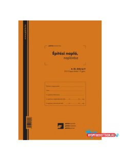   Nyomtatvány építési napló 25x3lapos +9 db 3lapos garnitúra B.ÉTI.820/V