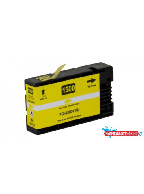 Utángyártott CANON PGI1500XL Tintapatron Yellow WHITE BOX