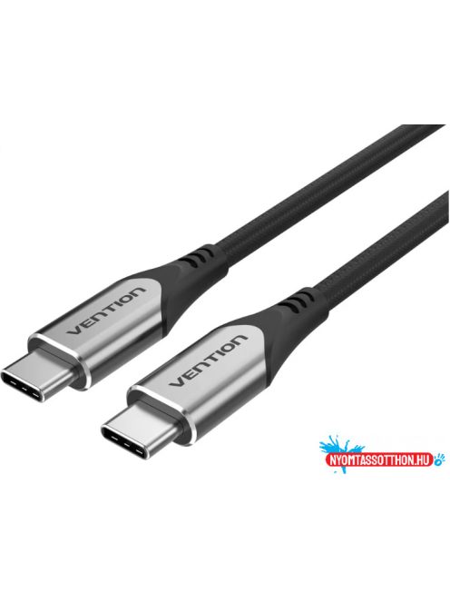 VENTION Szövet USB-C to USB-C 3.1 kábel  0.5M  Gray