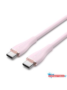   VENTION USB 2.0 C M to C M  5A kábel  1.5M Pink Silicone Type