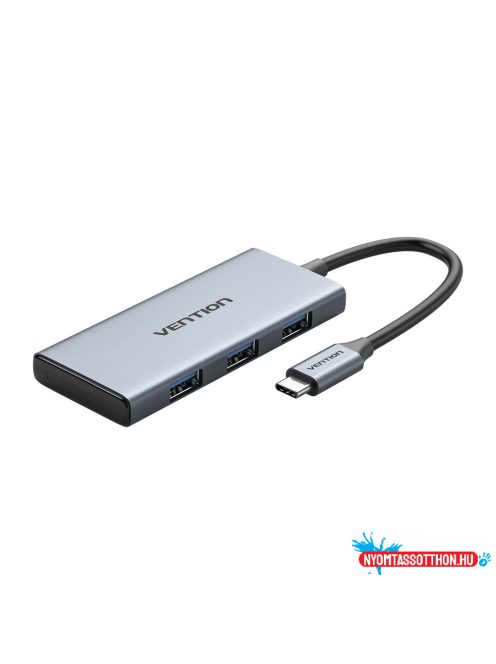 VENTION USB-C to HDMI/USB 3.0x3/SD/TF Dokkoló Aluminum Alloy Type 0.15M Gray