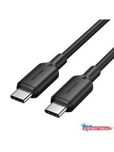 Vention Szövet USB-C -> USB-C,(3A, fekete), 2m, kábel