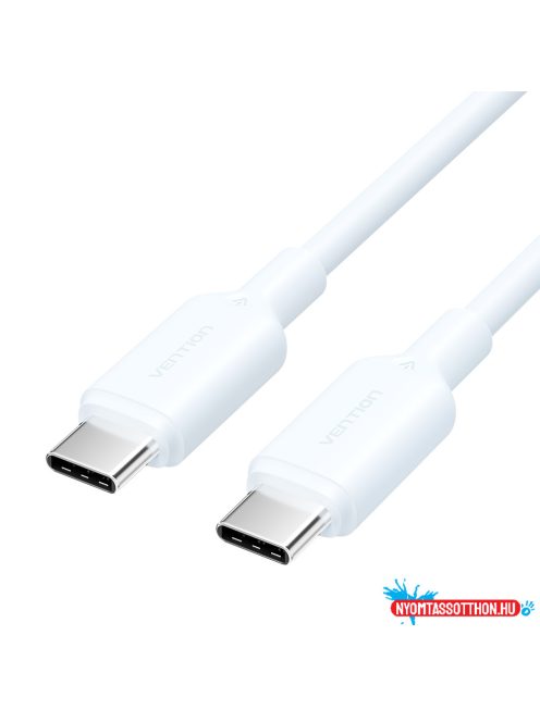 Vention Szövet USB-C -> USB-C, (3A,fehér), 1m, kábel