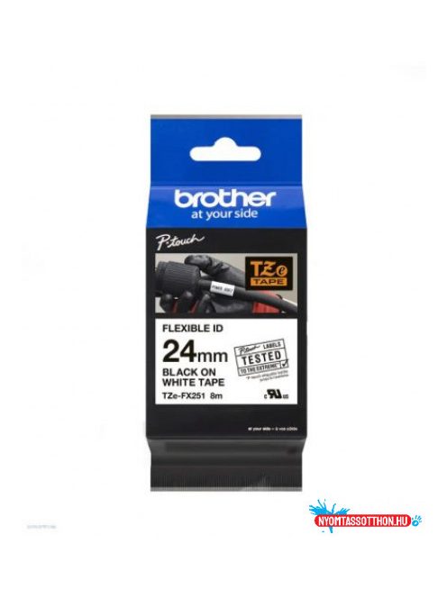 Brother TZe-FX251 24 mm széles 8m hosszú szalagkazetta