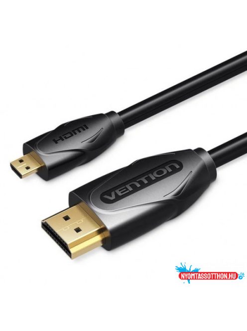 Vention micro HDMI/M -> HDMI/M, (fekete) 1m, kábel