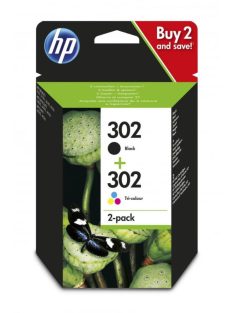 HP X4D37AE Patron 2 pack Bk+Col No.302 (Eredeti)